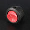 5Pcs Mini Round Red 2 Pin SPST ON-OFF Rocker Push Button Switch