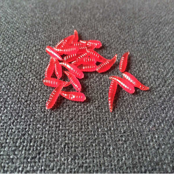ZANLURE 25 Pcs 16MM Soft Silicone Noctilucent Fishing Lure Worms Grub with Taste