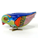 Vintage Wind Up Bird Pecking Tin Mechanical Toy