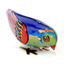 Vintage Wind Up Bird Pecking Tin Mechanical Toy
