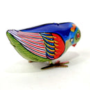 Vintage Wind Up Bird Pecking Tin Mechanical Toy