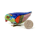 Vintage Wind Up Bird Pecking Tin Mechanical Toy