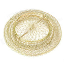 Foldable Golden Steel Wire Fishing Pot Trap Net Crab Cage