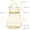 Foldable Golden Steel Wire Fishing Pot Trap Net Crab Cage