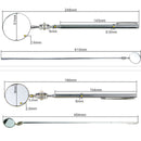 Telescopic Inspection Round Mirror Car Automobile Chassis Hand Tool
