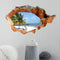 3D Beach Wall Decals 38 Inch Removable Sea Wall Art Stickers Home Decor