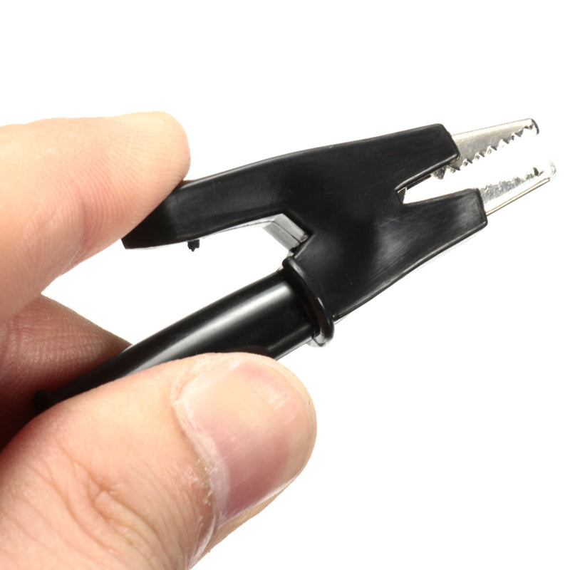 15A 1M Stackable Copper Banana Plug Sheathed Alligator Test Clip Cable Leads