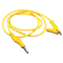 15A 1M Stackable Copper Banana Plug Sheathed Alligator Test Clip Cable Leads