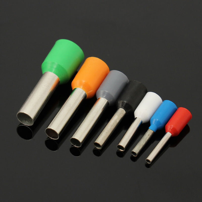 600Pcs Wire Copper Connector Insulated Cord Pin End Crimp Terminal 22-10AWG Kits