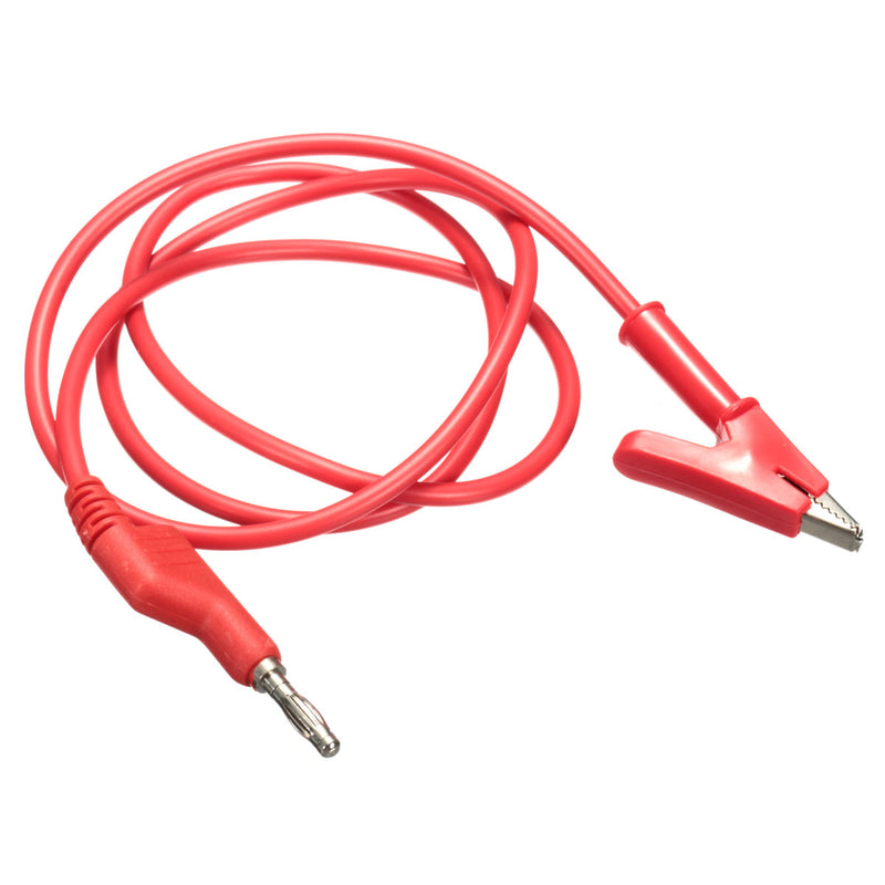 15A 1M Stackable Copper Banana Plug Sheathed Alligator Test Clip Cable Leads