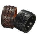 Punk Weaving Adjustable Bracelet Men Wristband Cross Bangle Chain