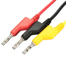 15A 1M Stackable Copper Banana Plug Sheathed Alligator Test Clip Cable Leads
