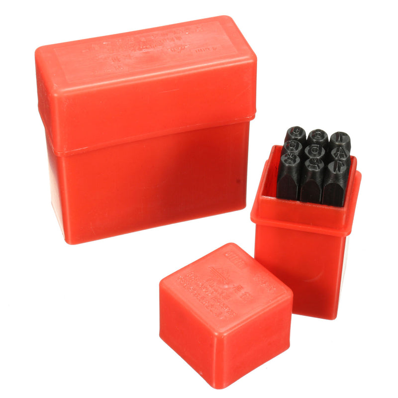 36pcs 4mm Stamps Letters Alphabet Numbers Set Punch Steel Metal Tool Craft