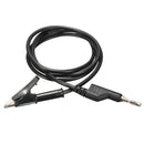 15A 1M Stackable Copper Banana Plug Sheathed Alligator Test Clip Cable Leads