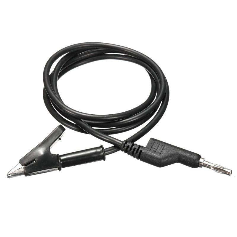 15A 1M Stackable Copper Banana Plug Sheathed Alligator Test Clip Cable Leads