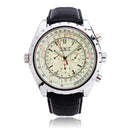 JARAGAR Automatic Mechanical PU Band Big Dial Fashion Watch